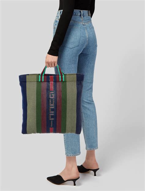 gucci woven rubber tote|authentic Gucci tote bag.